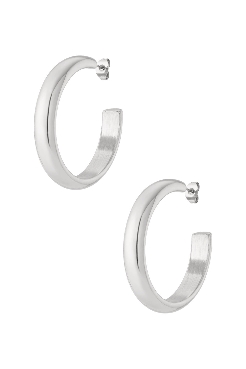 Halo oorbellen - zilver