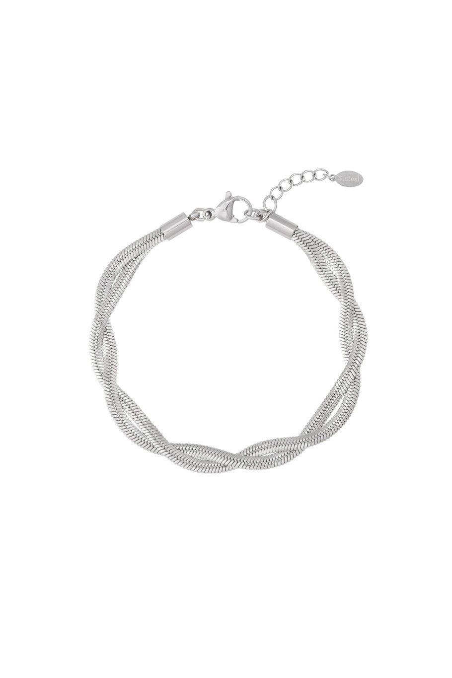 Twist armband - zilver