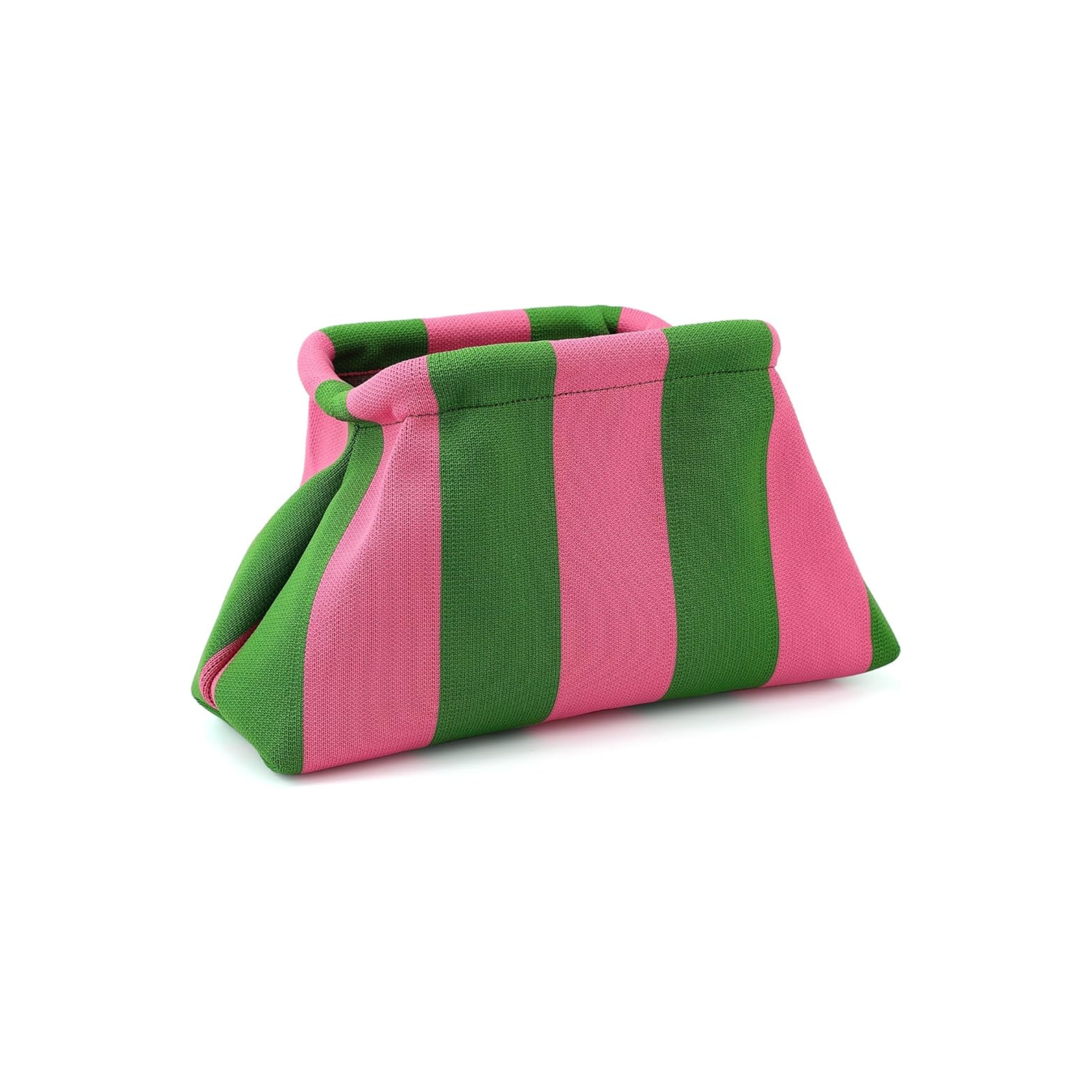 Clutch - gestreept groen/roze