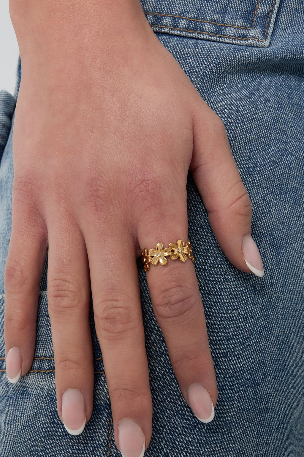 Flower ring - goud