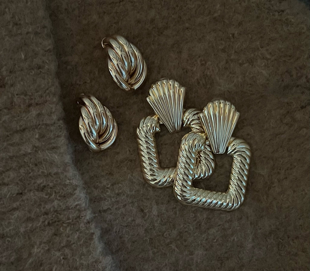 Braid oorbellen - goud