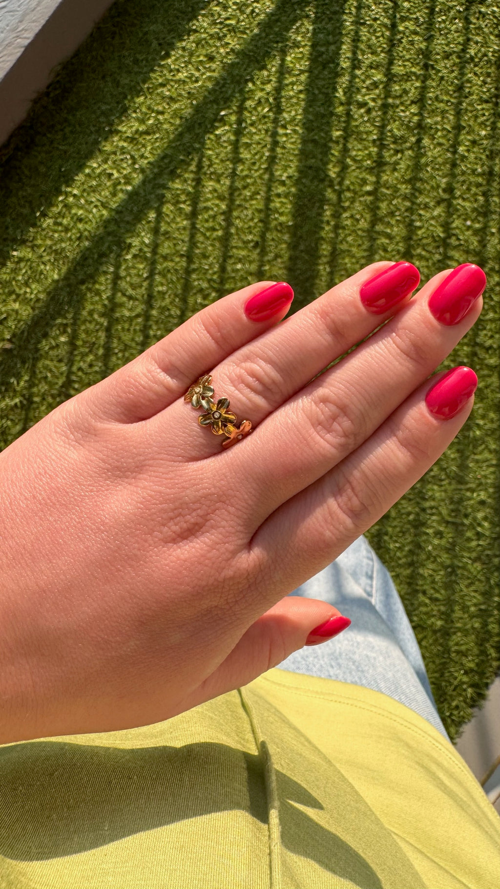 Flower ring - goud