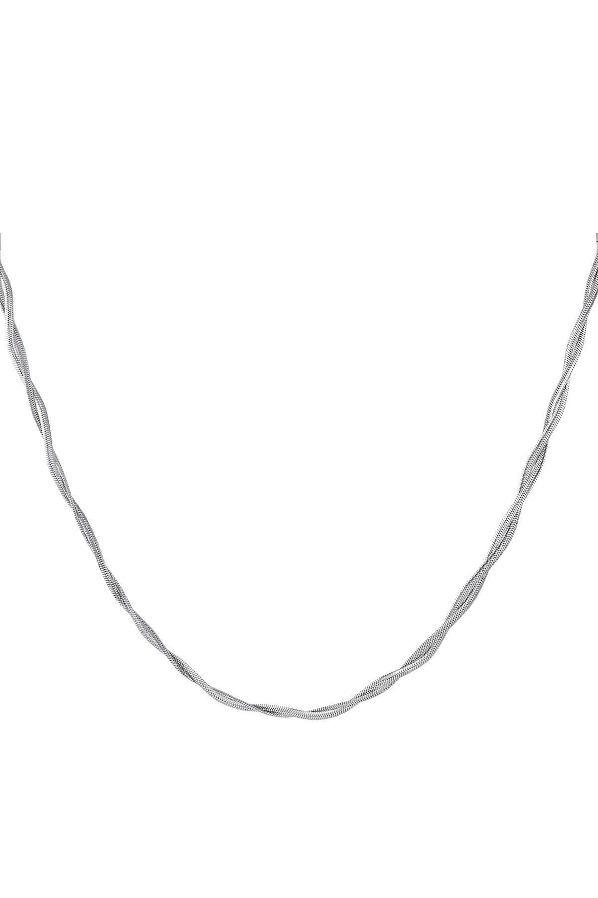 Twist ketting - zilver
