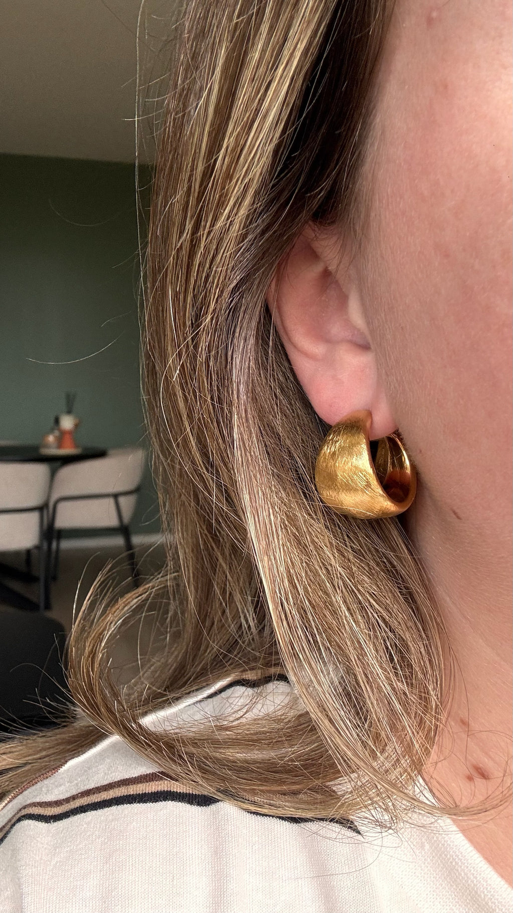 Ronde oorbellen casual - goud