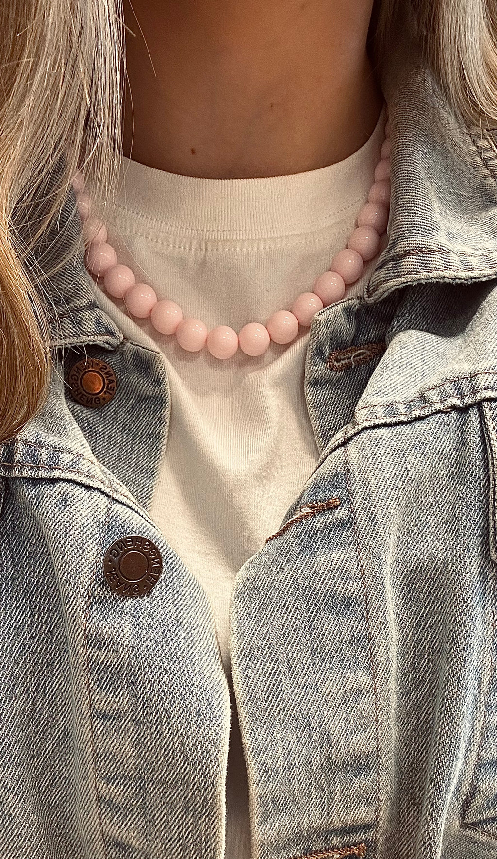 Kralenketting - licht roze