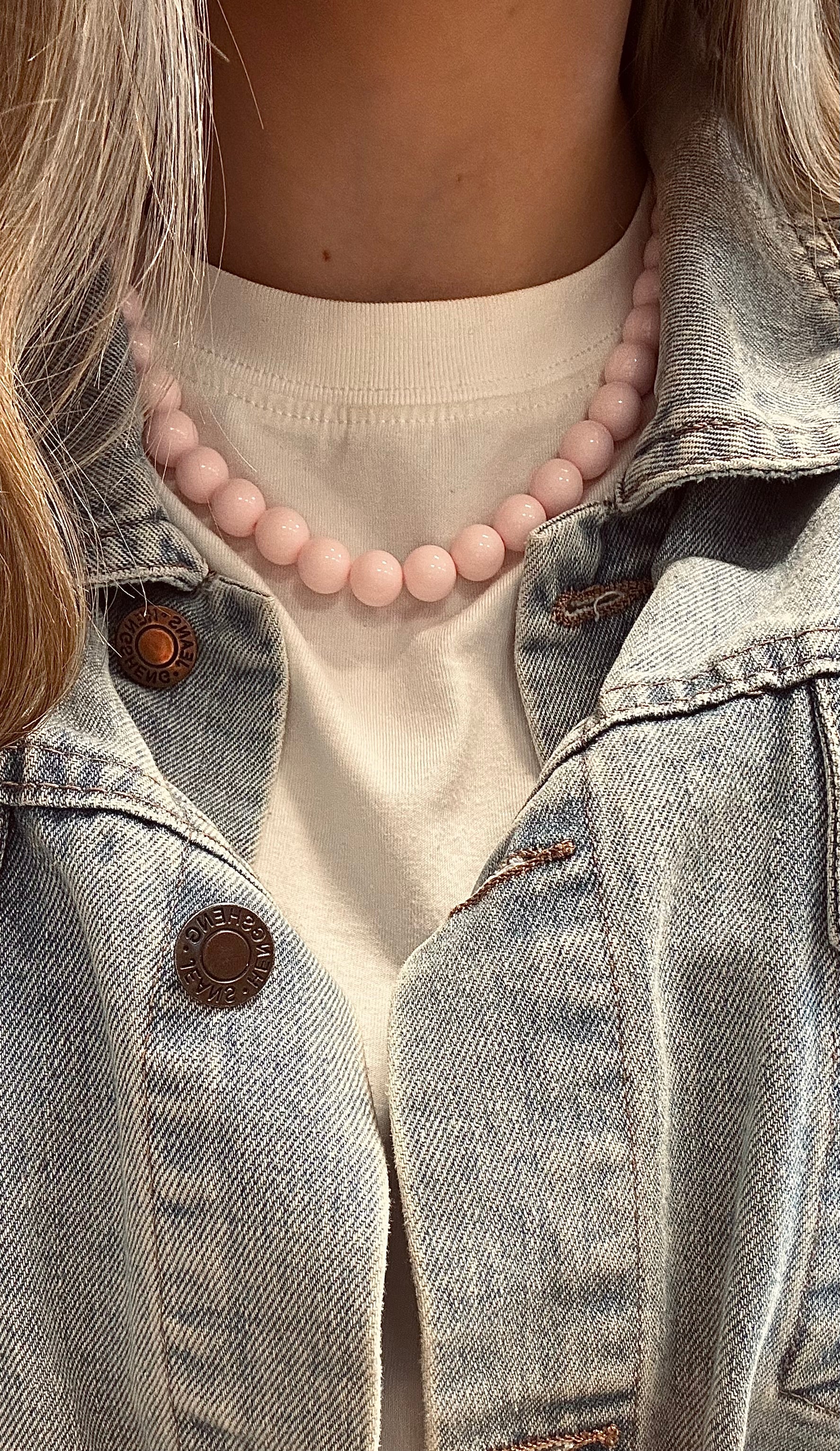 Kralenketting - licht roze