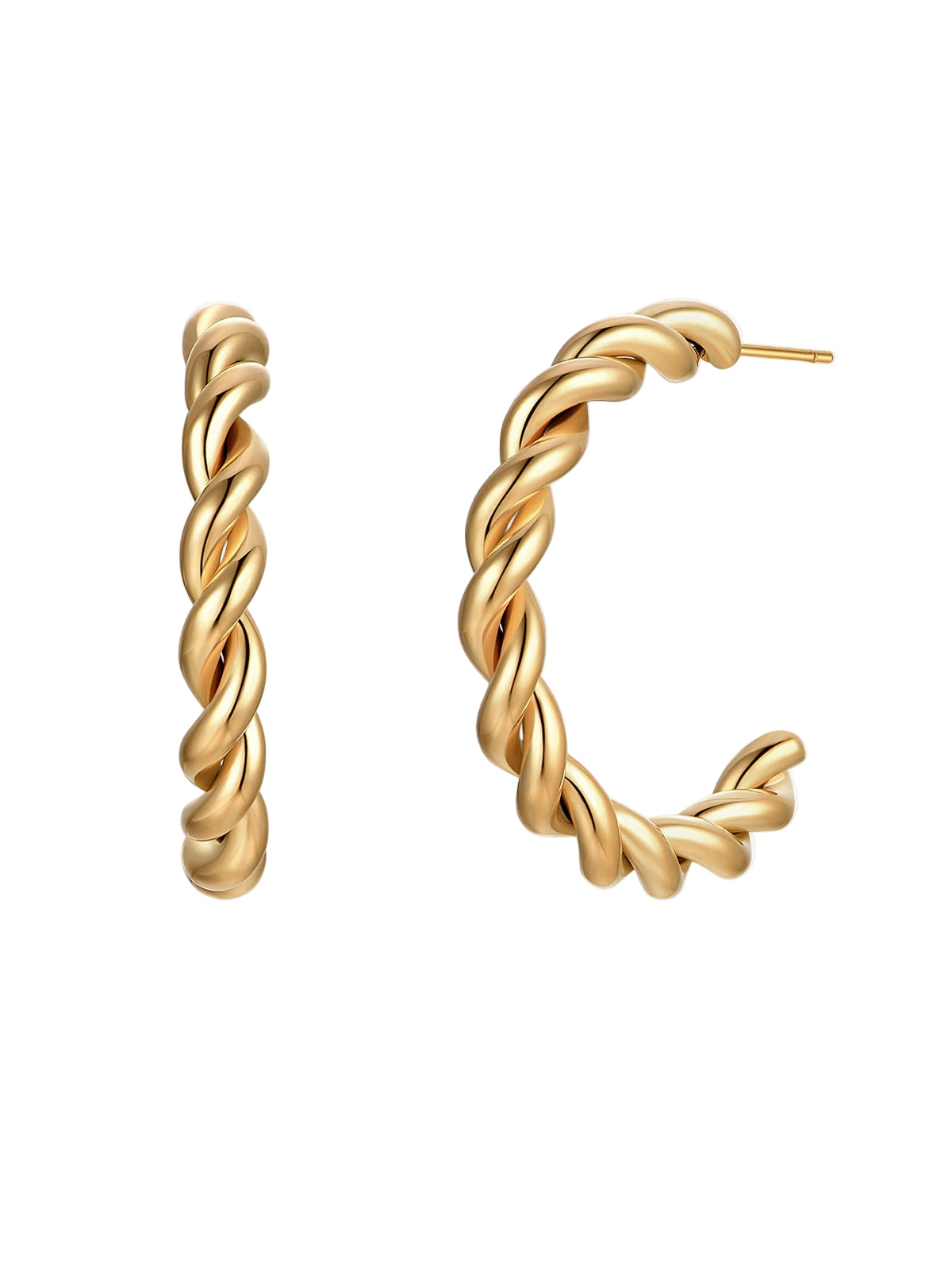 Twist oorbellen - goud