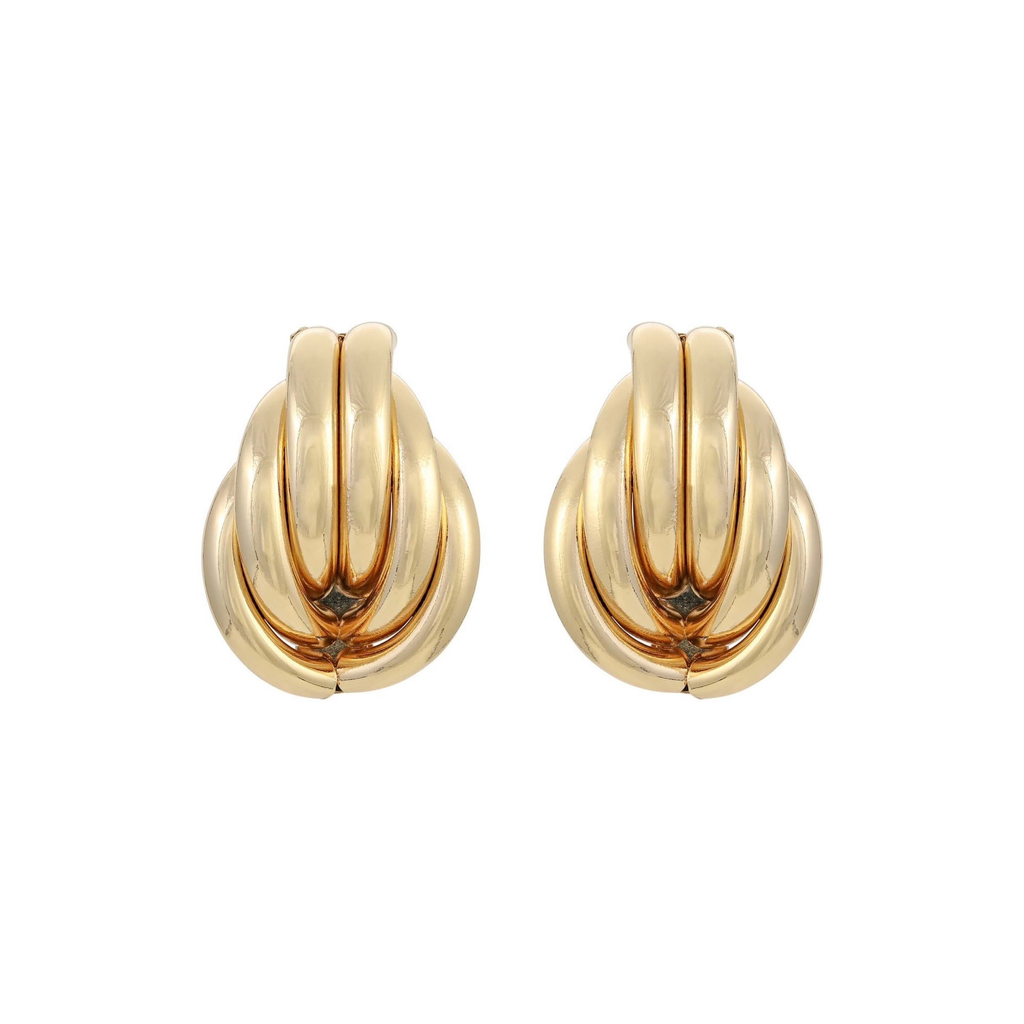 Braid oorbellen - goud