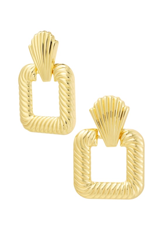 Schelp oorbellen - goud