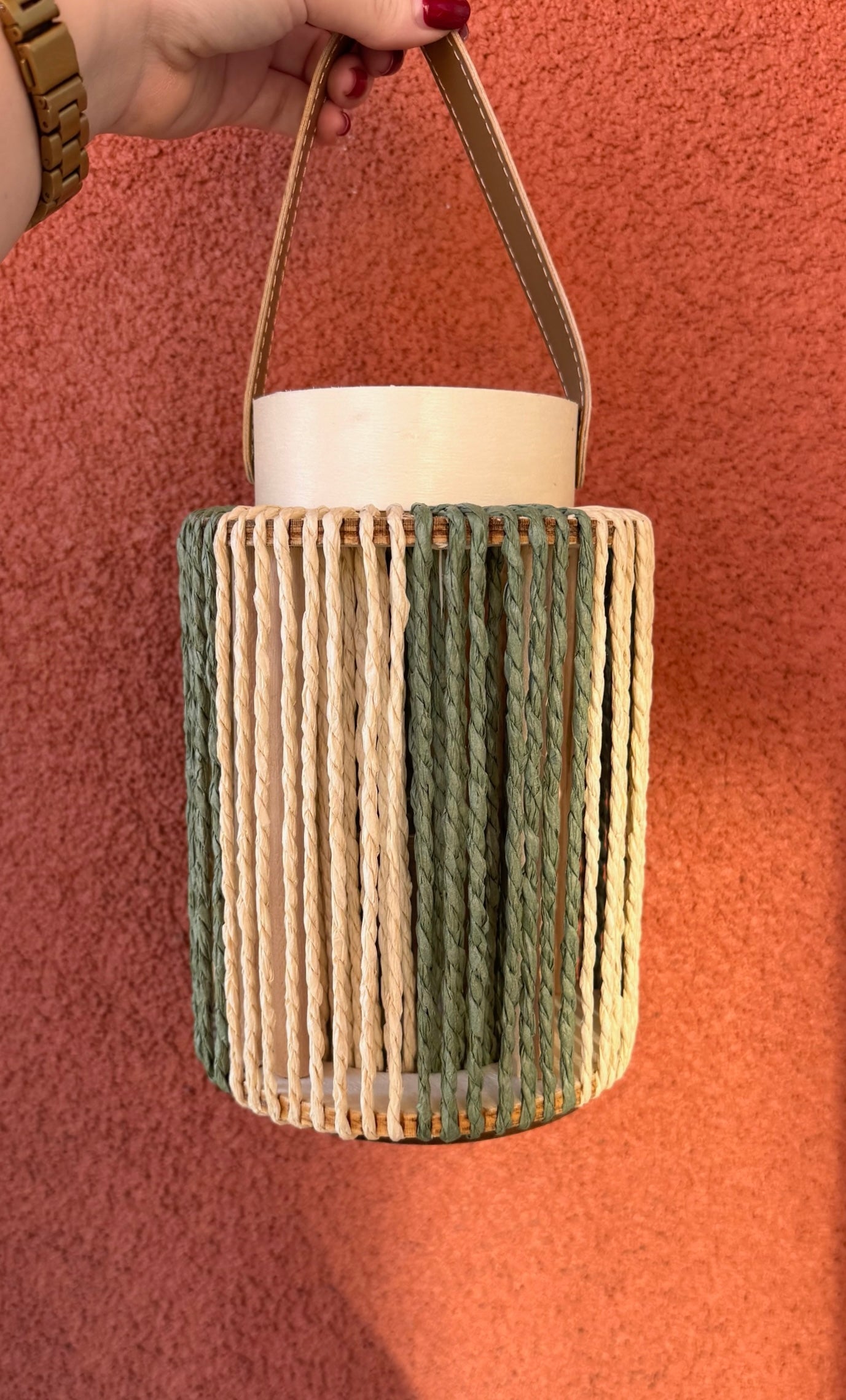 Kandelaar touw - groen