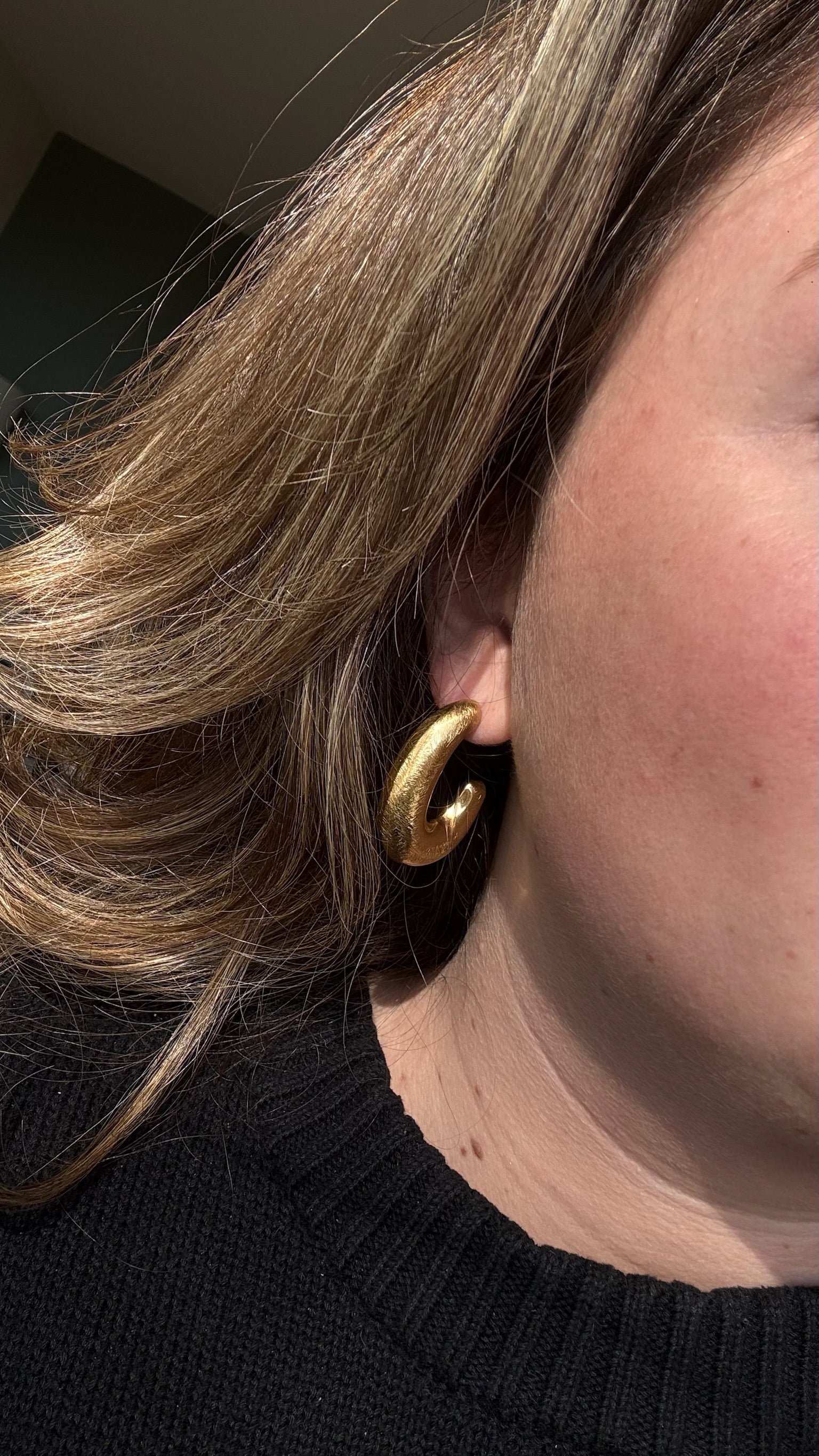 Casual oorbellen - mat goud