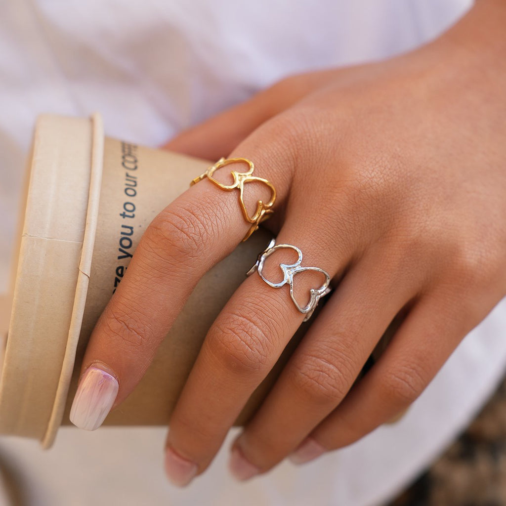 Hartjes ring - zilver