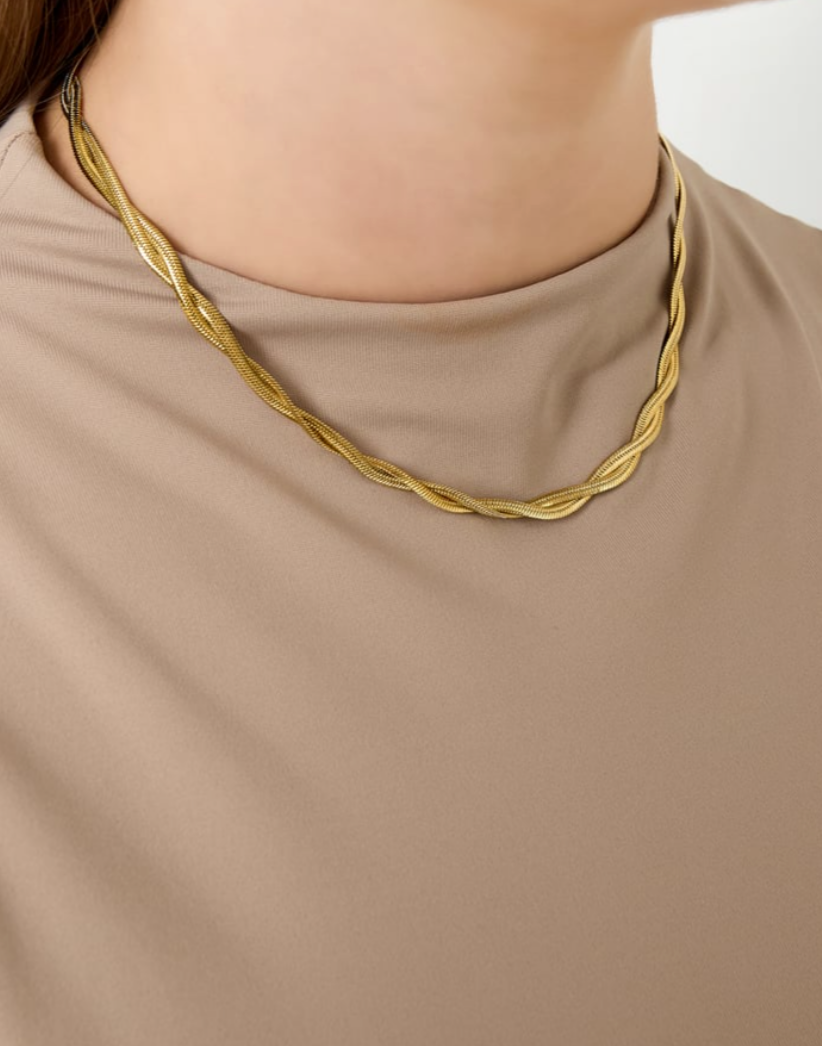 Twist ketting - goud