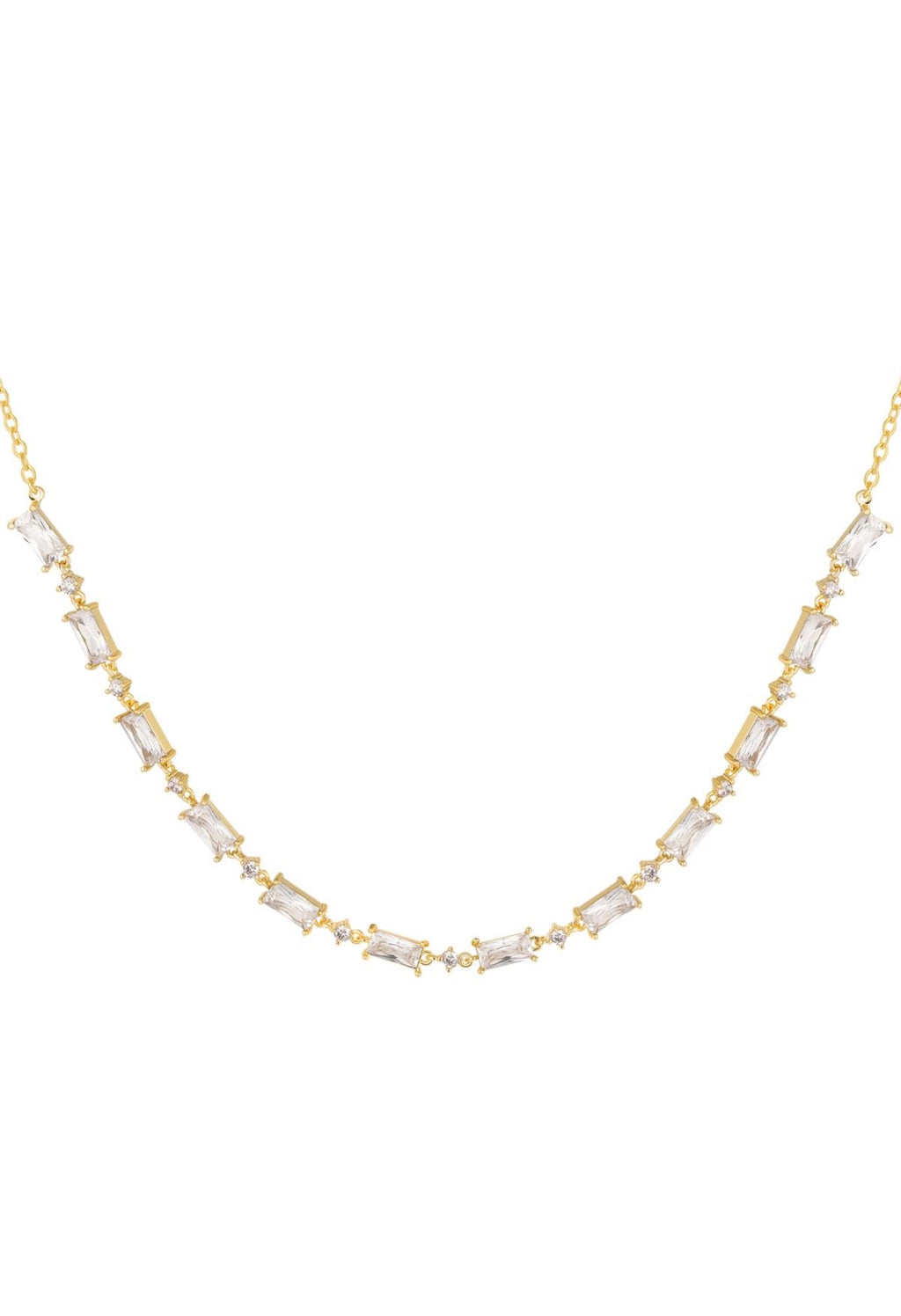 Diamant ketting - wit